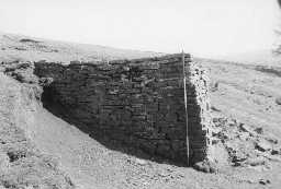 Side view of lime kiln 'B' at Hesley Well Farm. Photo by Lancaster University Archaeological Unit.