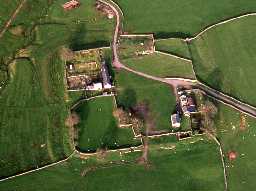 Aerial view of High Rochester Roman fort. 
Photo © Tim Gates.