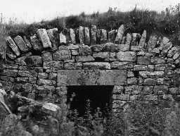 Building remains at Evistones. Photo by Northumberland County Council, 1971.