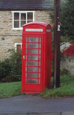 K6 Telephone Kiosk In Front of Chare Top Cottage 2007