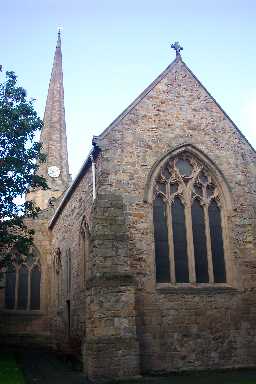 East End: Clasping Buttresses, High Pitched Roof and 1877 Window 2006