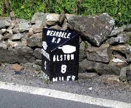 Milepost, A689,  west of Park Level Mine 2003