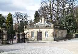 Entrance Gates & West Lodge to Bowes Museum  © DCC 2003