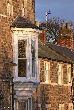The Manor House, Gainford, oriel window detail  © DCC 2006