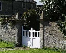 Garden wall and gate piers, south of the grove © DCC 2002