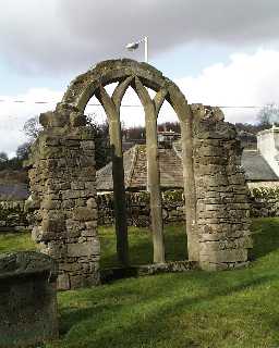 Window Tracery in graveyard, Middleton-in-Teesdale © DCC 2003