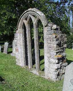 Window Tracery in graveyard, Middleton-in-Teesdale © DCC 2004