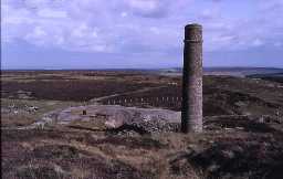 Chimney of Engine House at Sikehead Lead Mine © DCC 2007