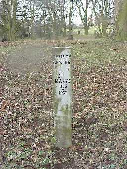 Church site marker.  February 2001