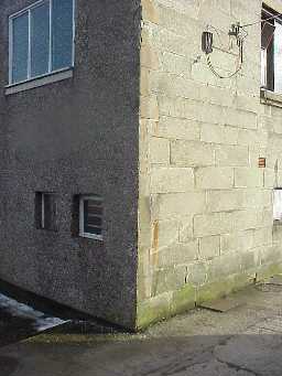 Trimdon Cinema showing re-used quoins March 2001