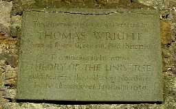 Plaque erected 1950.