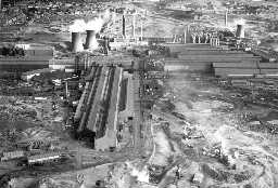 Consett Steel works from the air  c.1975