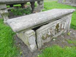 Side view of Elliott Chest Tomb at St Mary, Middleton May 2016