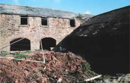 Farmstead  west yard and West facing elevation of central wing 04/2011