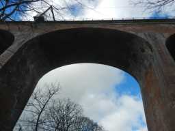 detail of bridge aperture of Railway Viaduct Over Chester Burn © DCC 22/6/16