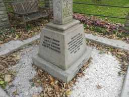 Left side close up of Iveston War Memorial 2016