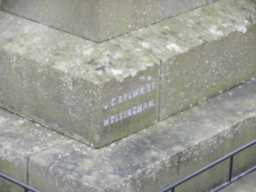 Close up photograph of inscription on Hamsterley War Memorial 2016