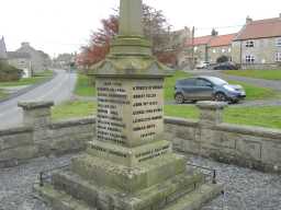 Close up right view photograph of Hamsterley War Memorial 2016