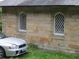 External wall of Fenhall Lodge 2016