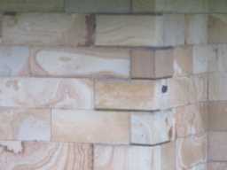 Close up of brickwork of Fenhall Lodge 2016