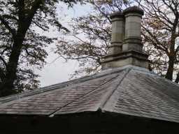 Roof and chimney of Fenhall Lodge 2016