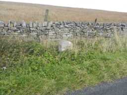 Long shot of Milestone, B6277 south of Redwing Plantation, 2016 2016