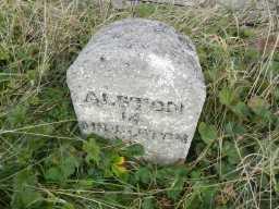 Close up of Milestone, B6277 south of Redwing Plantation, 2016 2016