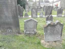 photograph of Dent Headstone and surrounding headstones 2016
