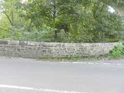 photograph of wall beside road by Lune Bridge 2016