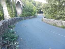 photograph of wall, road and Lune Bridge 2016