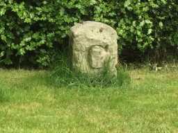 Photograph of County Council Marker Stone in front of 77 Staindrop Road, West Auckland 2016