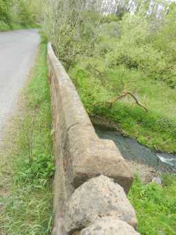 Photograph of wall on Upper Forge Bridge, Urpeth 2016