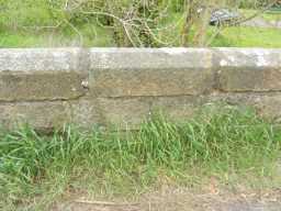 Close up photograph of wall on Upper Forge Bridge, Urpeth 2016
