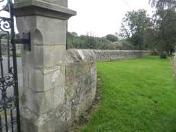 Gate pier at St. John the Evangelist's Church, Lynesack 2016