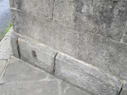 Close up of the wall of County Bridge 2016