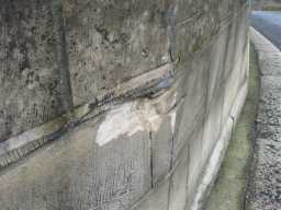 Close up of the wall of County Bridge 2016