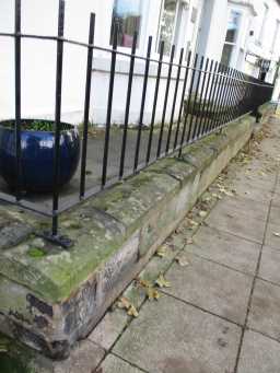 Close-up of Fence at Left Corner, 35 (Lanchester House) Front Street, 2016 2016