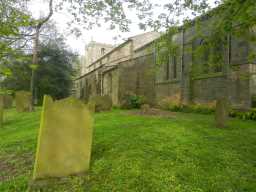 Photograph of graves to side of Church of St. Laurence 2016