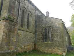 Photograph of windows on side of Church of St. Laurence 2016