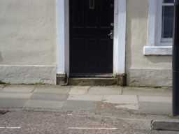 Photograph of doorstep of 69 Hallgarth Street, Durham 2008