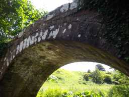 Photograph below Bow Bridge or Thorsgill Beck Packhorse Bridge, Egglestone Abbey 2016