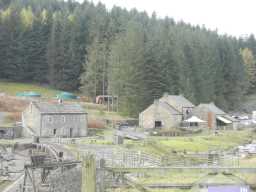 Photograph paths and Park level Mine Shop, Killhope 2016