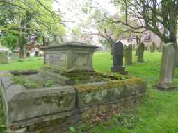 Right view photograph of Joicey Tomb at St Margaret, Tanfield 2016