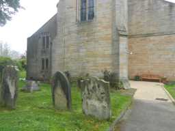 Photograph of graves and path at St. Margaret of Antioch Church 2016