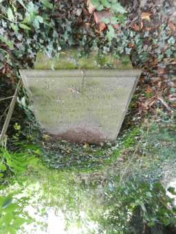 Photograph of inscription and top of Leyburn Tomb, Church of St. Ebba