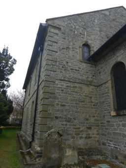 Photograph of side of Church of St John the Baptist 2016
