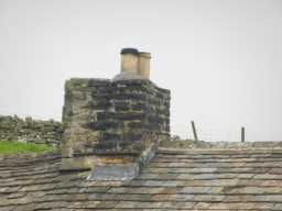 Photograph of Bonnymoor & Harthopeburn Cottage chimney detail 2016