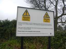 Photograph of warning sign at St. Mary's Church 2016