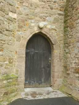 Photograph of door at St. Mary's Church, Easington 2016