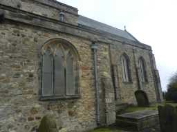 Photograph of arched windows at St. Mary's Church, Easington 2016